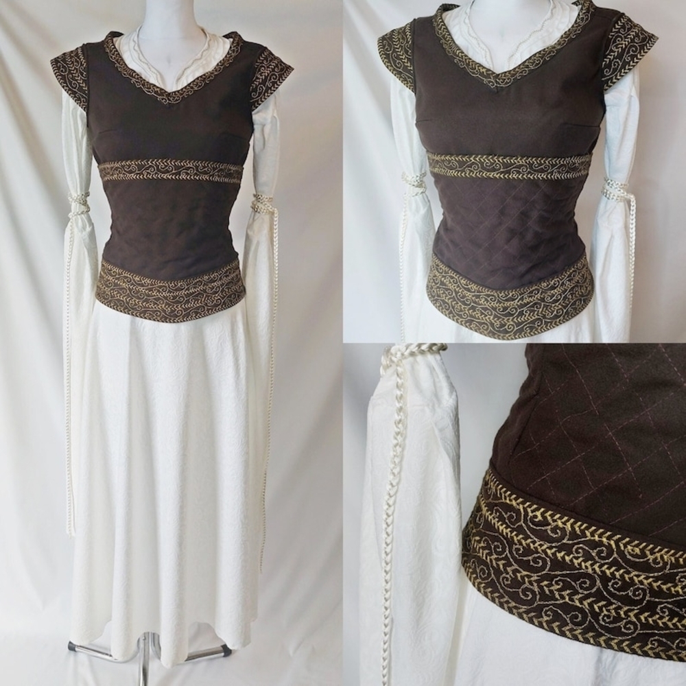 Eowyn Shieldmaiden Dress Lord Of The Rings Rohan Cosplay Costume Wedding - Picture 1 of 4